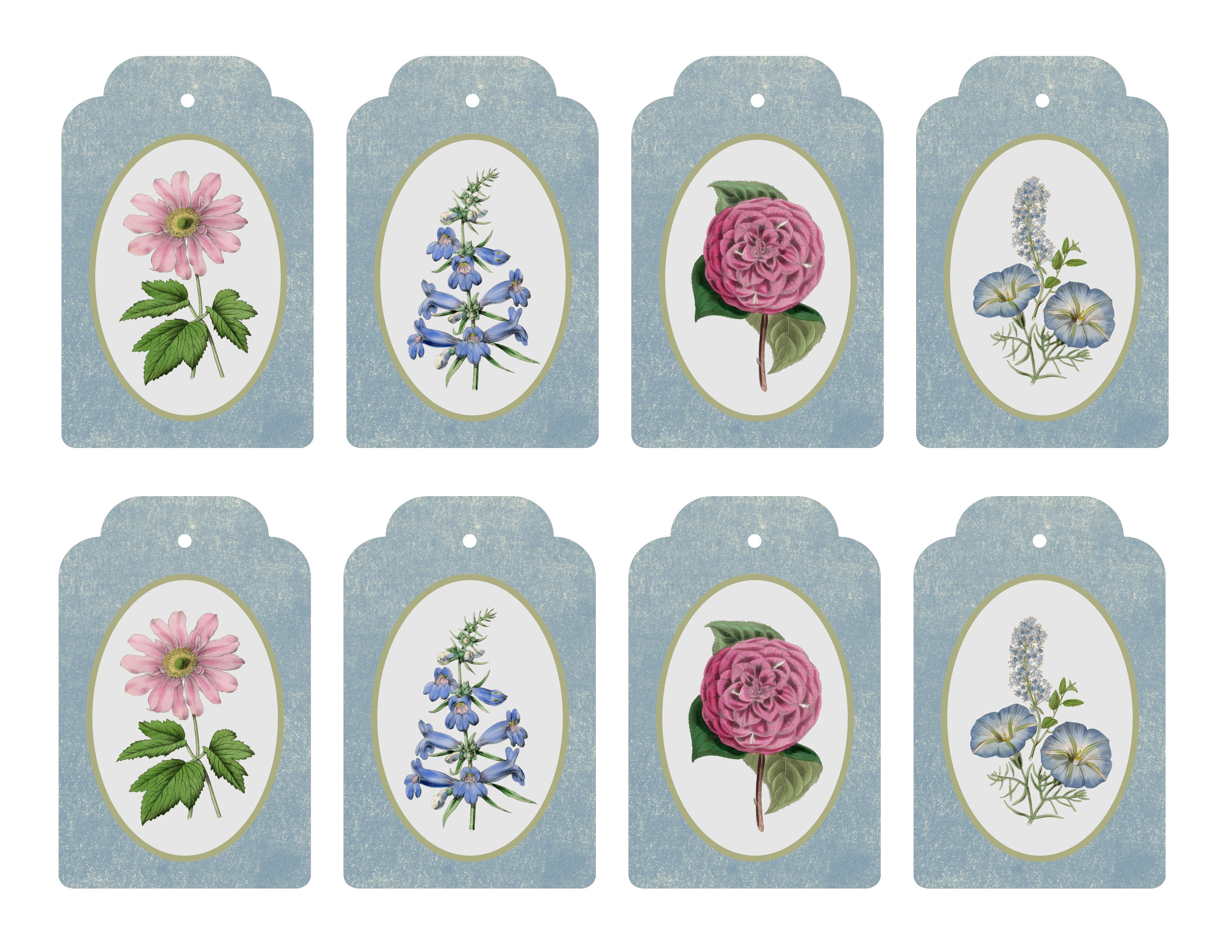 printable vintage floral tags clarion house collectibles